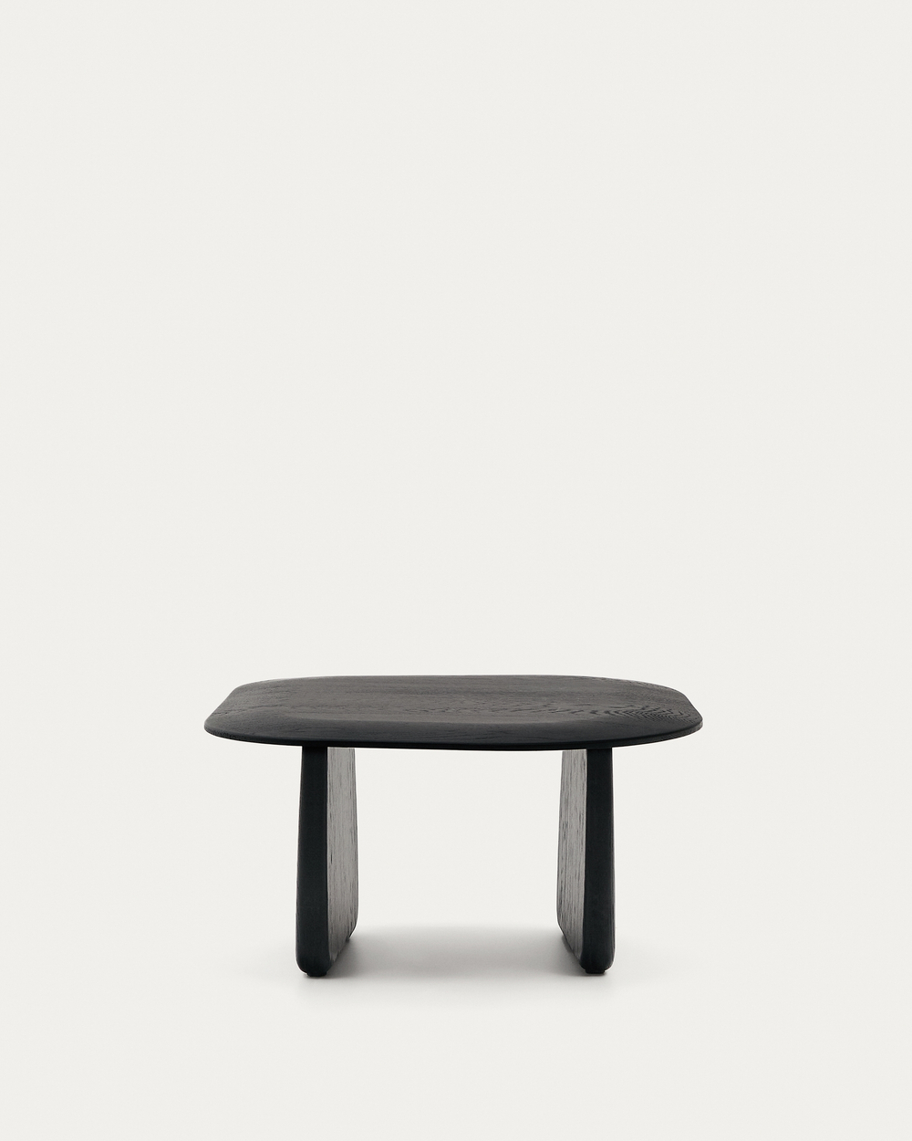 Журнальный столик Pirita из массива дуба в черном цвете, 70,6 x 70