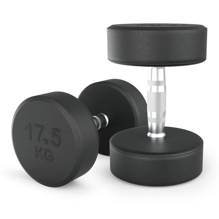 Гантель UNIX Fit PRO круглая обрезиненная 17,5 кг, 2 шт.