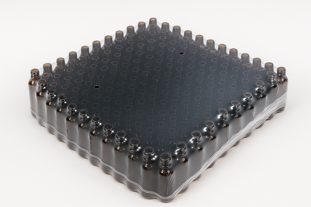 Стеклянный коричневый флакон 100 мл горло 28/410