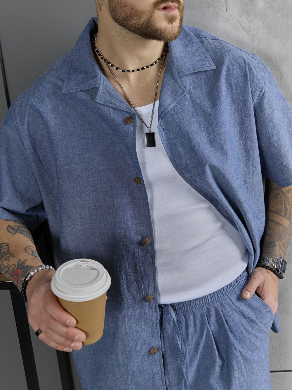 Костюм мужской Аристократ-2 Виотекс ДЖИНСОВЫЙ МЕЛАНЖ