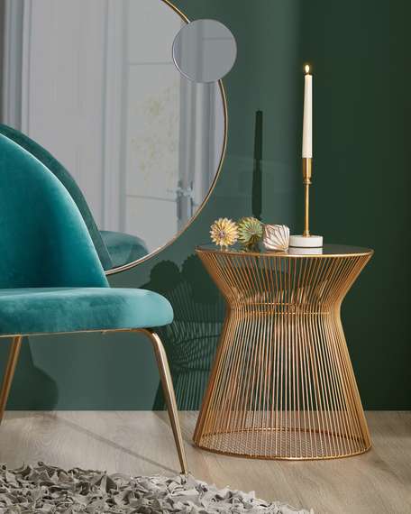 Журнальный столик Jolene Ø40 см золото