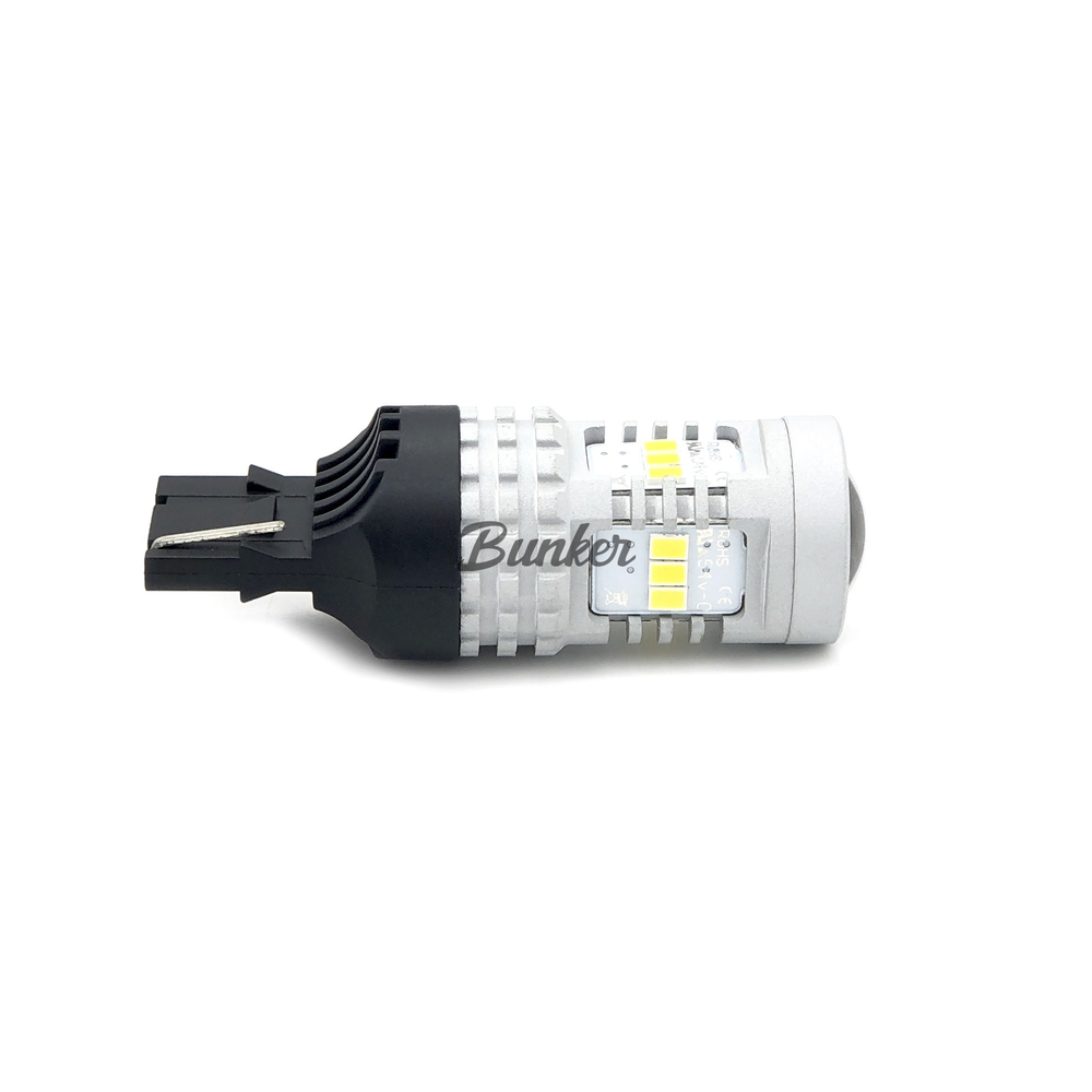 Светодиодная автомобильная LED лампа Sariti 7440-3020-14SMD (W21W),Белый,Не полярный,12V