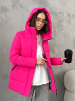 Куртка весенняя удлиненная с капюшоном