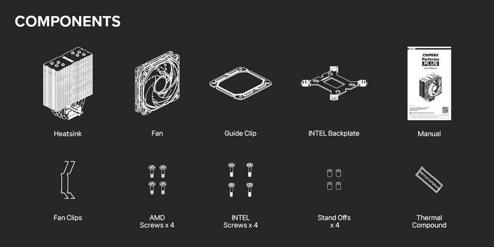 Кулер Zalman CNPS9X PERFORMA PLUS ARGB BLACK черный