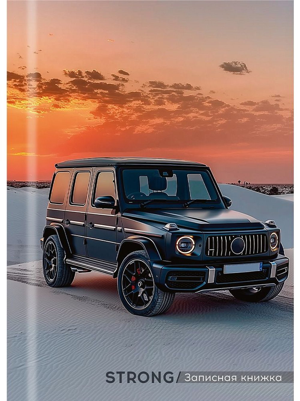 Блокнот А7 7БЦ 48л "Черный автомобиль - 9" клетка, глянц.лам.