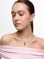 Чокер "Black Cross" Silver