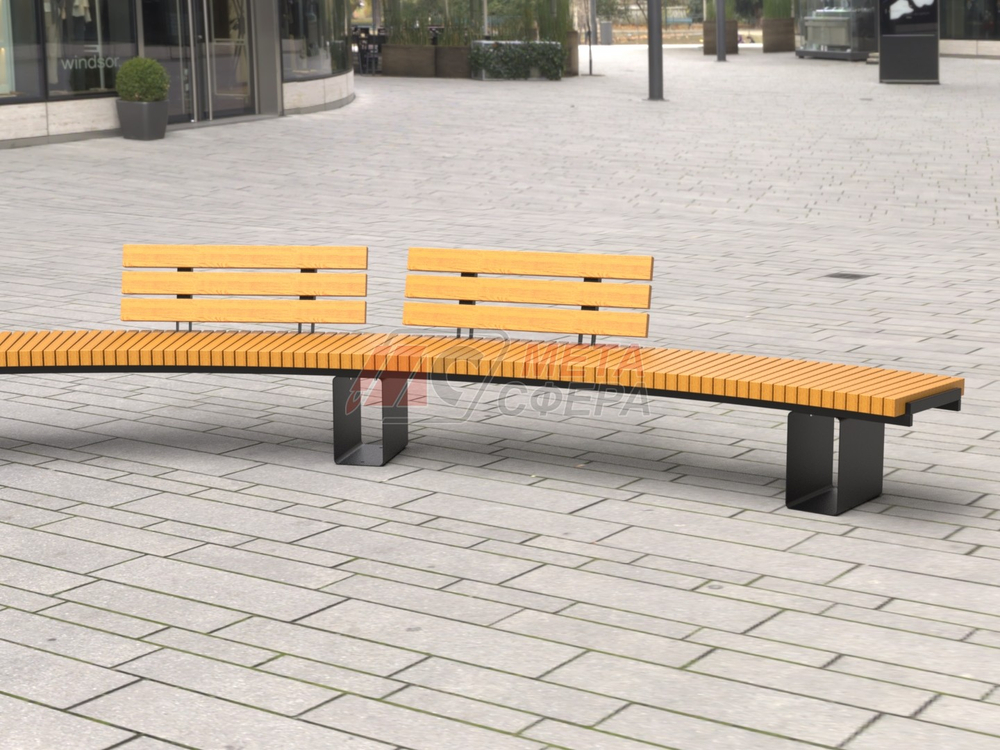 Скамейка Лирон радиусная