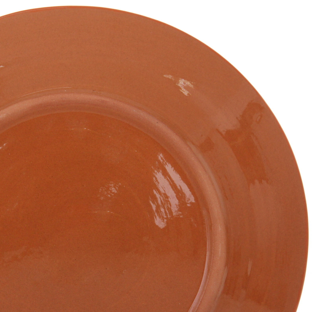 Тарелка плоская 26см оранжевая Риштанская Керамика