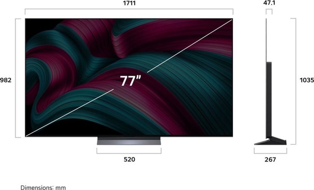 OLED телевизор LG OLED evo AI C5 OLED77C51LA