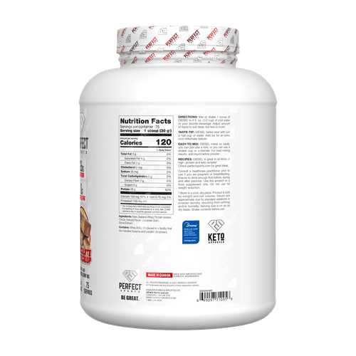 PERFECT Sports, Diet, новозеландский сывороточный изолят, хрустящая шоколадная вафля, 2,27 кг (5 фунтов)