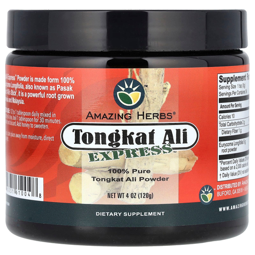 Amazing Herbs, Тонгкат Али экспресс порошок, 120 г (4 унции)