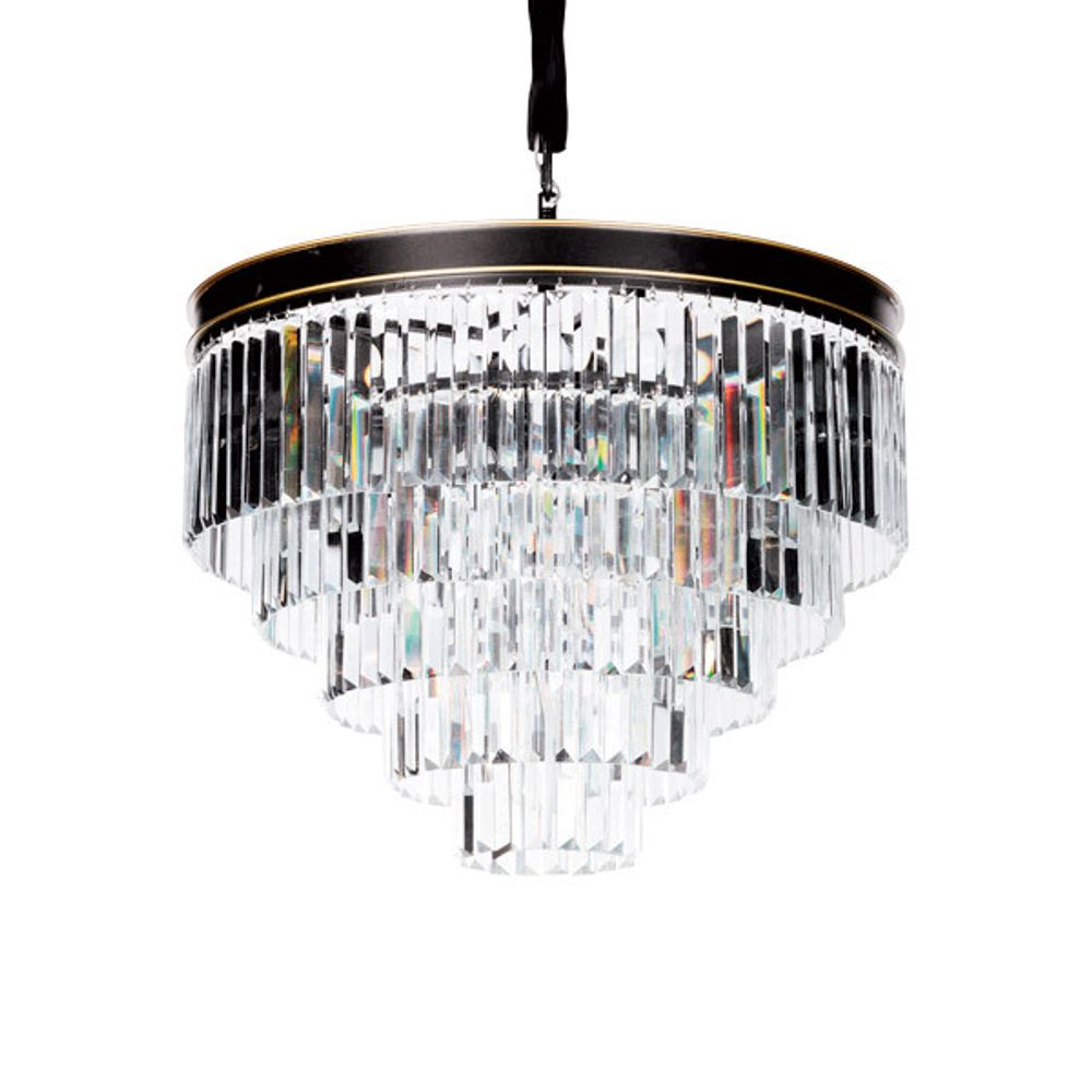 Люстра Odeon 25 black/clear