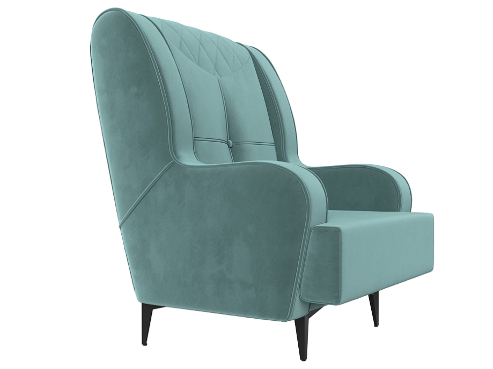 Кресло Неаполь, Бирюзовый, Велюр, 111951