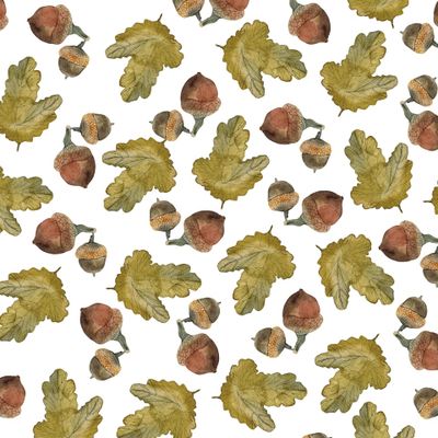 Жёлуди с листьями