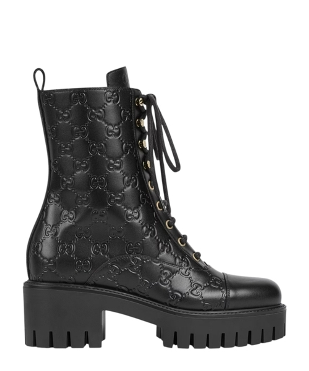 Ботильоны на шнуровке с логотипом GG
