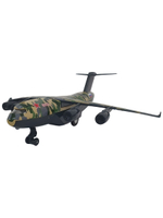 Военно-транспортный самолёт,игрушка для детей,коллекционная металлическая модель,свет+звук,инерционная