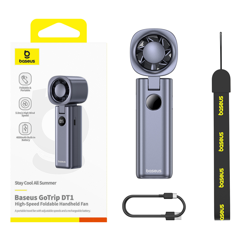 Портативный вентилятор Baseus GoTrip DT1 High-Speed Foldable Handheld Fan