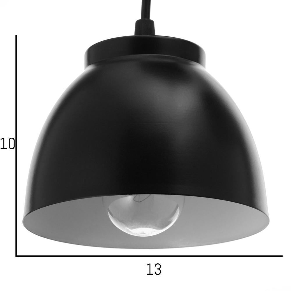 Люстра подвес 3111/1 1х40Вт Е27, черный, d=13,5 см, h=10,5 см