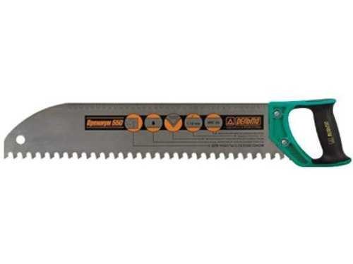 Ножовка по пенобетону 550мм Дельта усил зуб шаг 16мм