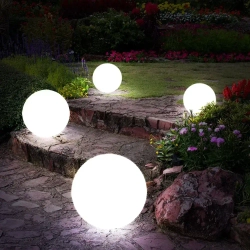 Уличный одноцветный светильник шар 60 см, от сети 220 В