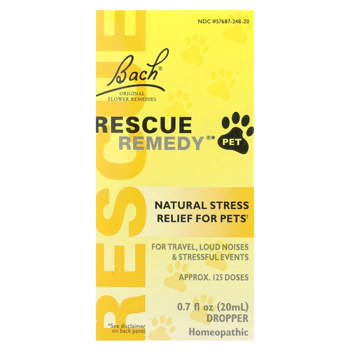 Bach, Rescue Remedy® Pet, натуральное средство для снятия стресса, 20 мл (0,7 жидк. унции)