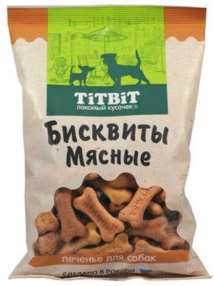 TITBIT Печенье для собак Бисквиты мясные, 500 г
