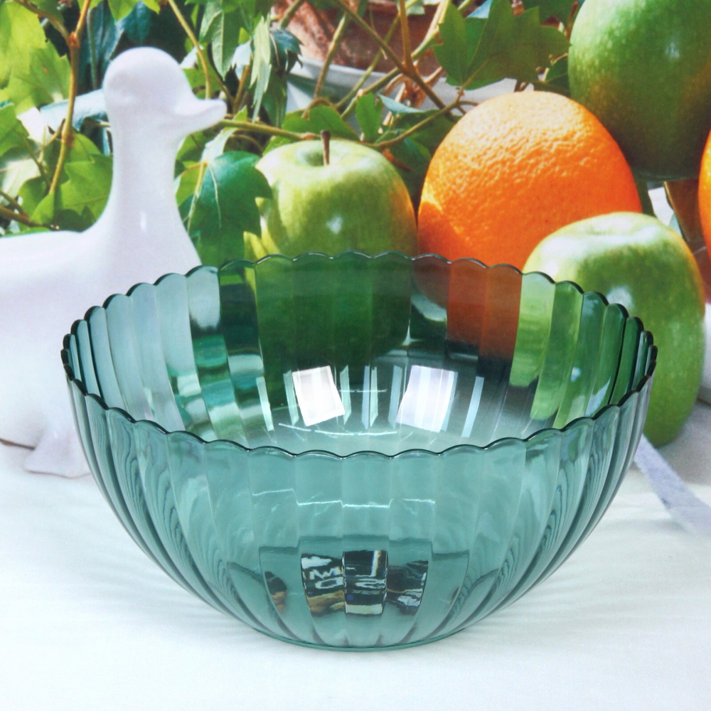 Салатник пластиковый «Мадлен» 19*9см ромашка, морская волна