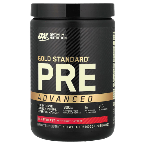 Optimum Nutrition, Gold Standard Pre Advanced, Berry Blast, 400 г (14,1 унции)