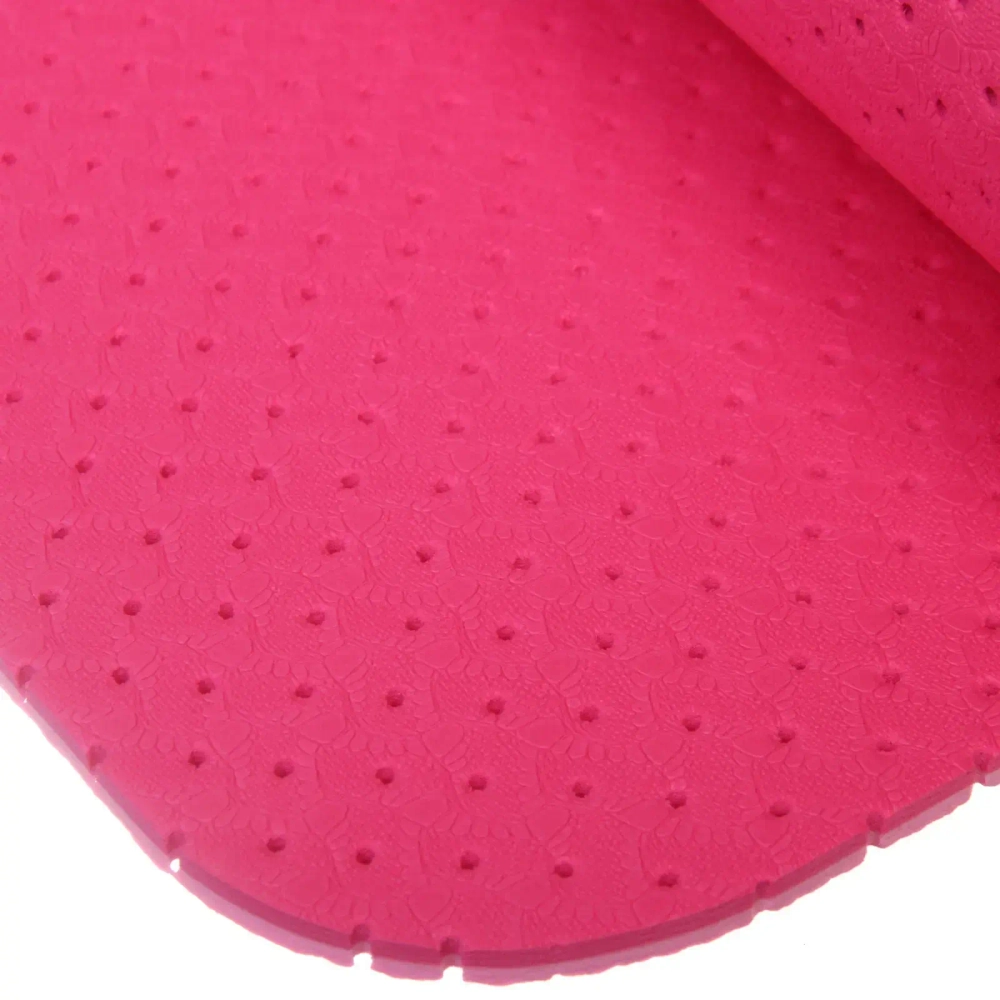 Коврик для йоги 6 мм 183х61 см «Sports time» перфорированный (ТРЕ), св.розовый/розовый