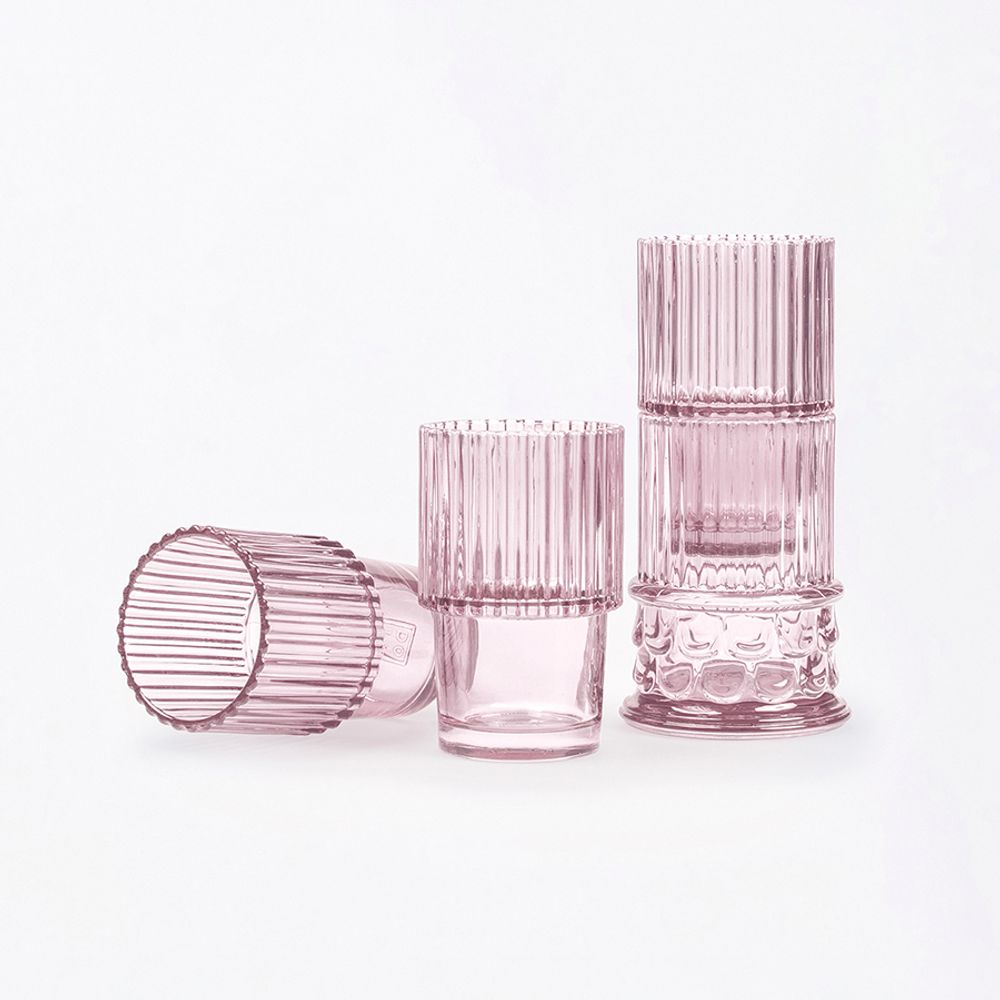 Набор из 4-х стаканов Athena, розовые