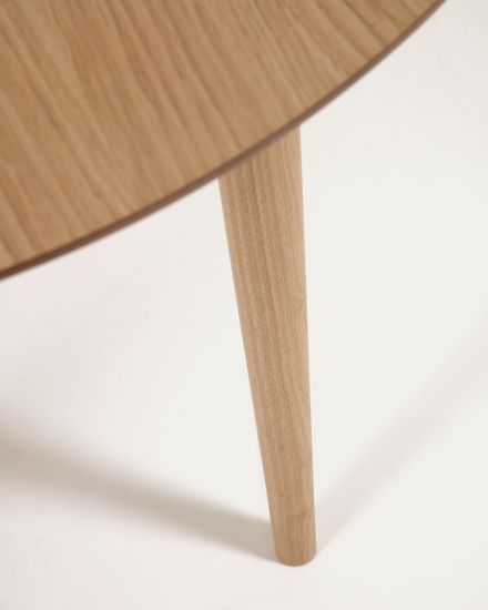 Oqui Раздвижной стол из шпона дуба и массива дерева 90 (170) x 90 см La Forma Испания 