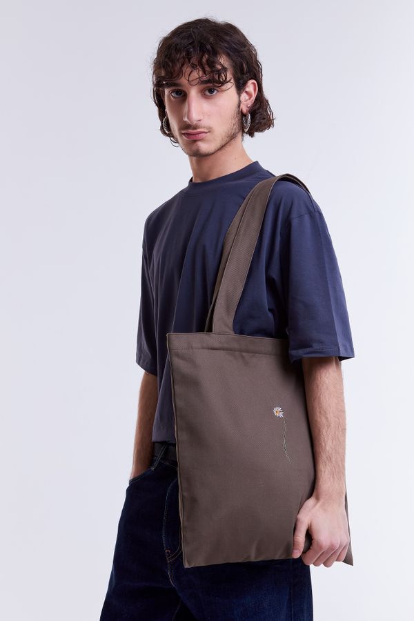 Шоппер Ромашка коричневый - фото 5