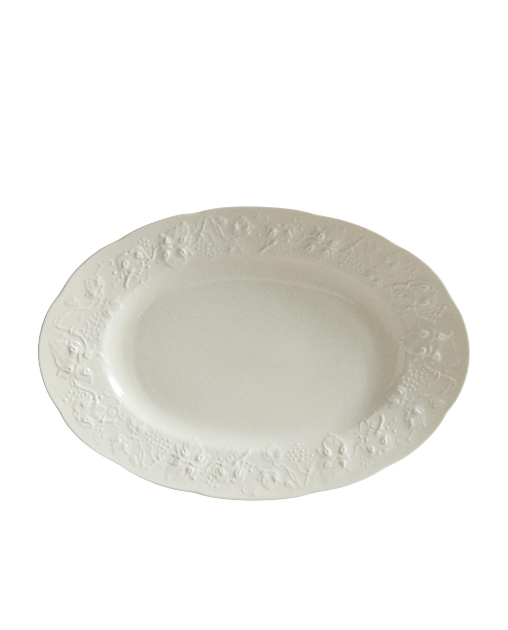 Zara Home блюдо сервировочное из фарфора, цвет кремовый, 28.4 см