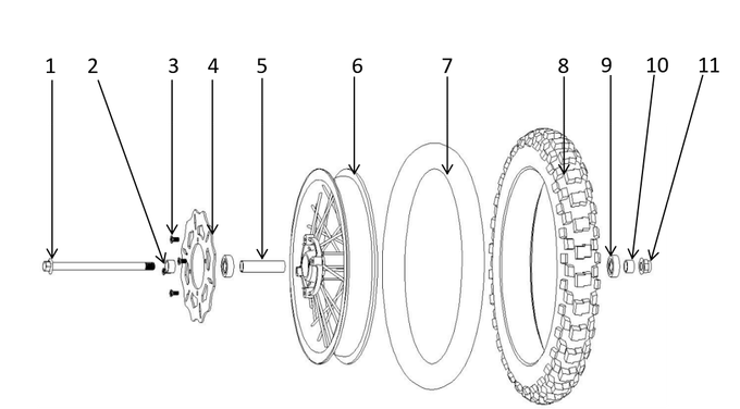 Запчасти E к питбайку Motax MINICROSS 60 PS_ES