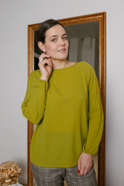 Блузка 3110ВЕ, оливковый #84О093110ВЕ