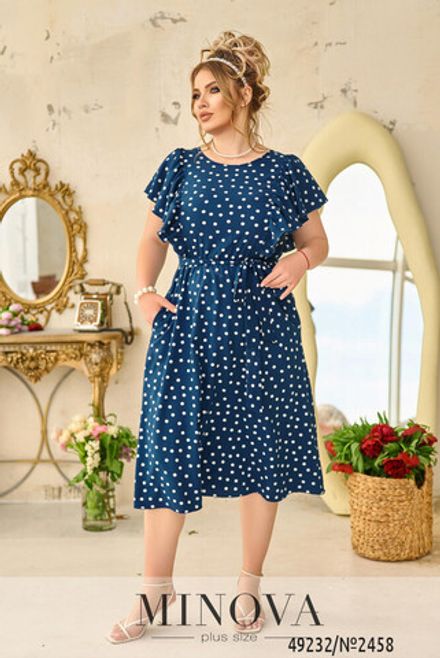 Платье 2458-темно-синий Minova Фото 2