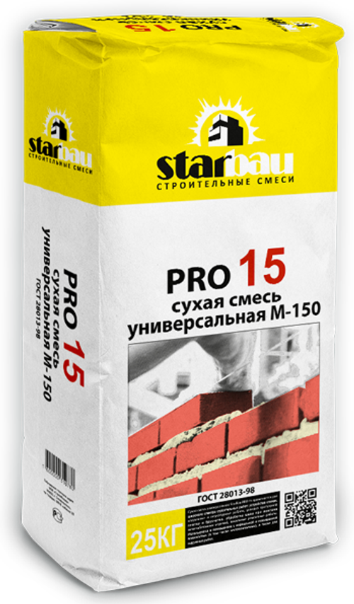 StarBau PRO 15 Сухая смесь универсальная М-150 (25 кг)