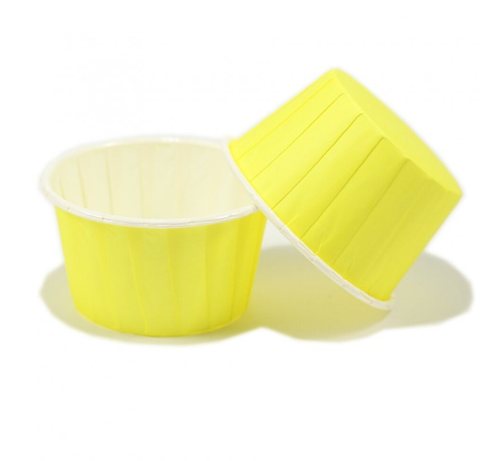 Капсулы бумажные с жёстким бортиком жёлтые 10шт