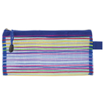 Папка-конверт на молнии формат малый (255х130 мм) сетчатая ткань BRAUBERG "Stripes" (12 штук в упаковке)