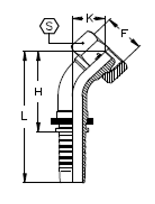 Фитинг DN 16 DKL (Г) 26x1.5 (45)