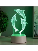 Светильник сенсорный «Дельфины» LED 7 цветов USB/от батареек