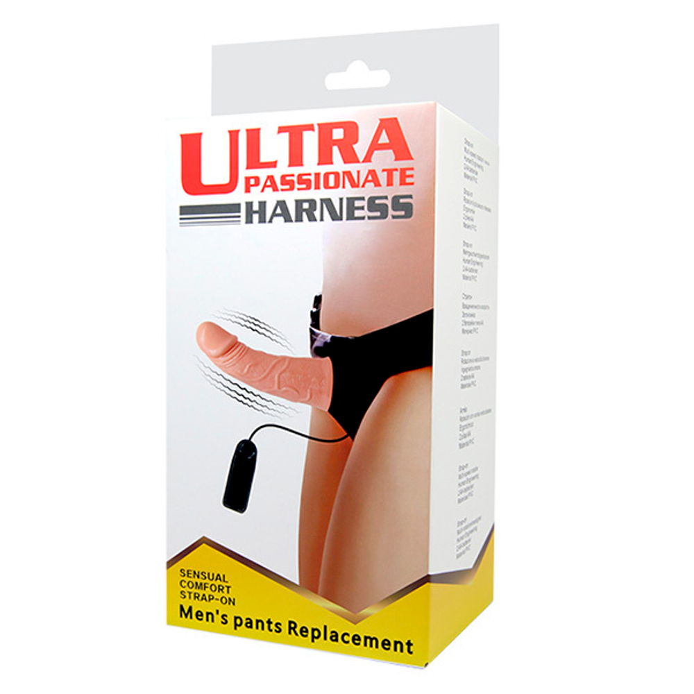 Мужской реалистичный вибрострапон 15см на трусиках Baile Ultra Passionate Harness Baile BW-022048