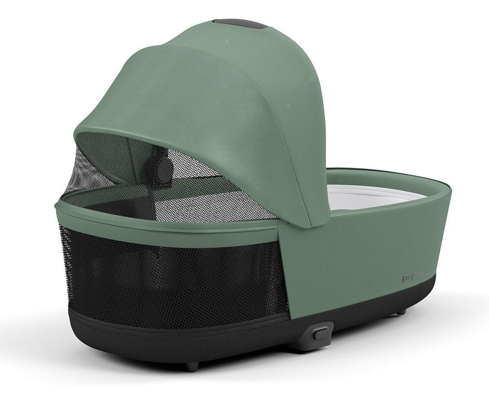 Коляска 3 в 1 Cybex Priam IV Rosegold complete и автокресло Aton S2 i-Size Moon Black Leaf Green