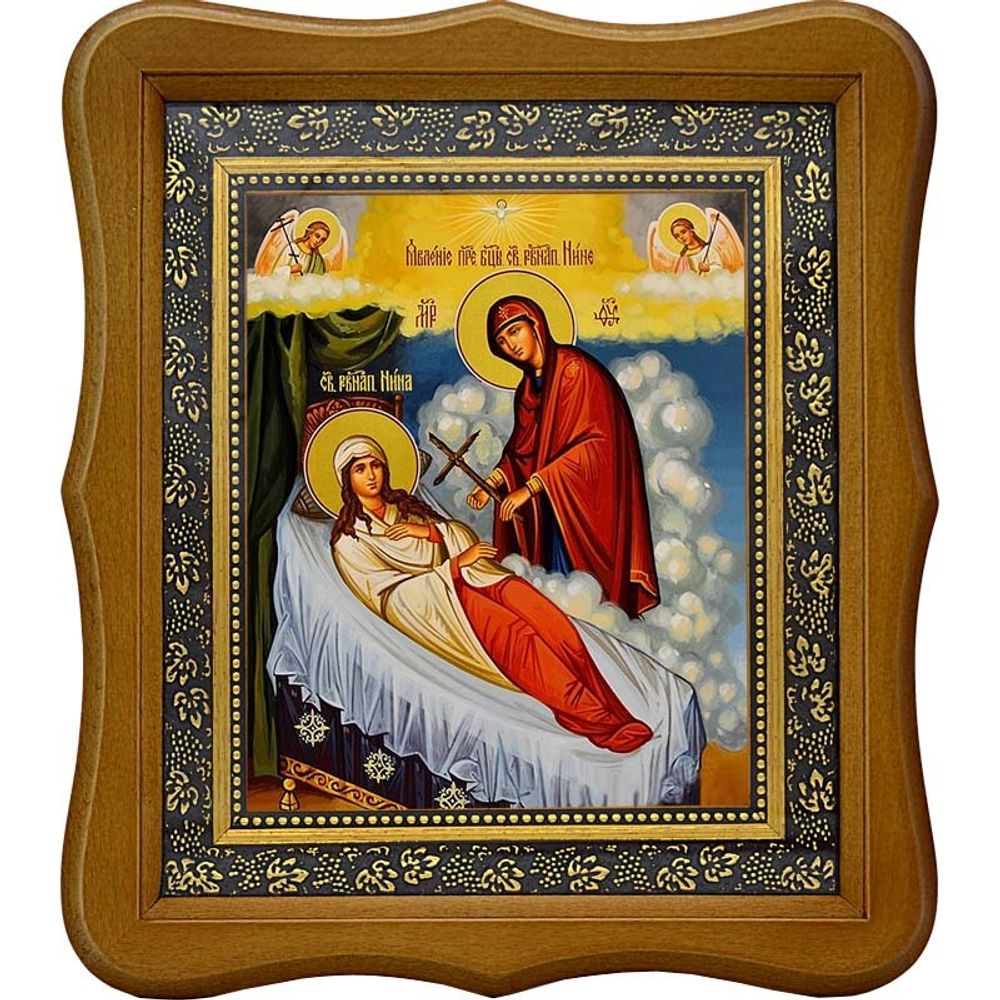 Явление креста святой Нине. Икона на холсте.