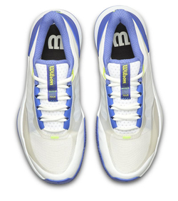Женские теннисные кроссовки Wilson Intrigue Tour - white/amparo blue/safety yellow