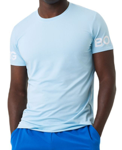 Футболка мужская теннисная Björn Borg T-shirt - crystal blue