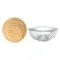 Набор из 4-х стеклянных мисок eco store с крышками из бамбука