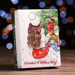 Подарочная коробка сборная "Счастья. Девочка в шапке", 16,5 х 12,5 х 5,2 см