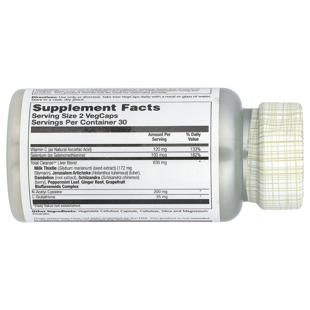 Solaray, Total Cleanse™, печень, 60 вегетарианских капсул