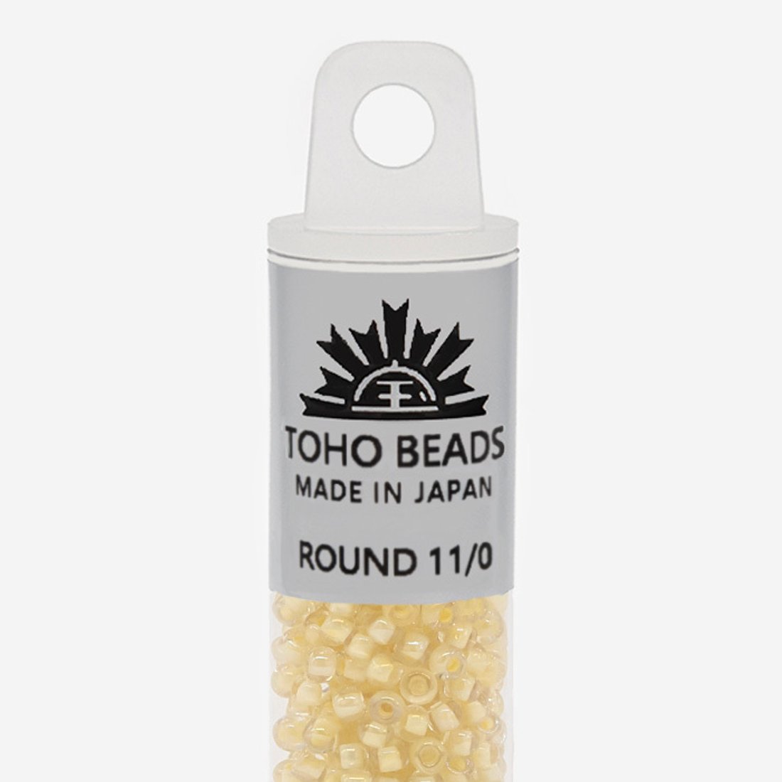 Японский бисер TOHO Round 11/0 (№182), окрашенный изнутри прозрачный